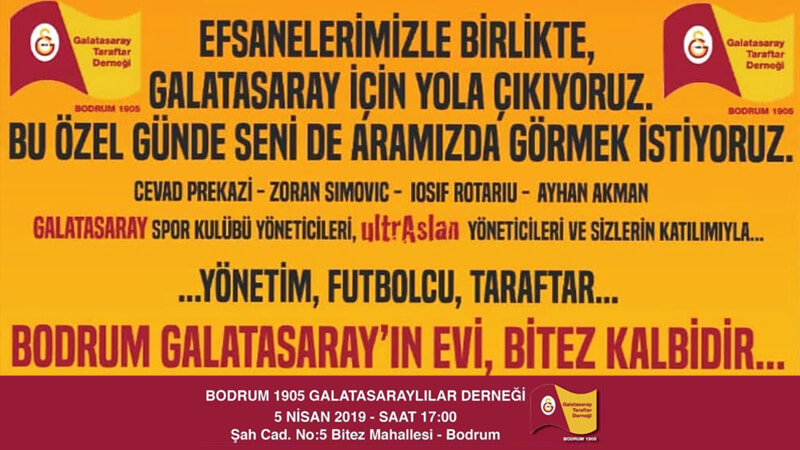 Bodrum Nisan Etkinlikleri - Bodrum Galatasaraylılar Derneği